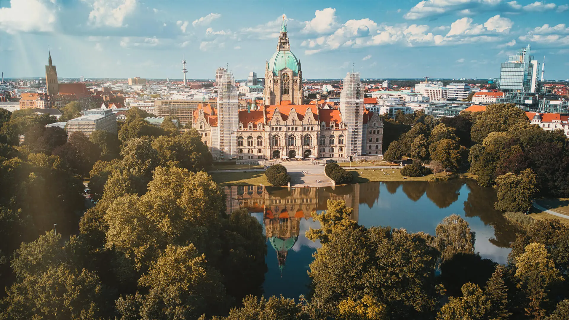 Stadtpanorama mit Gebäude